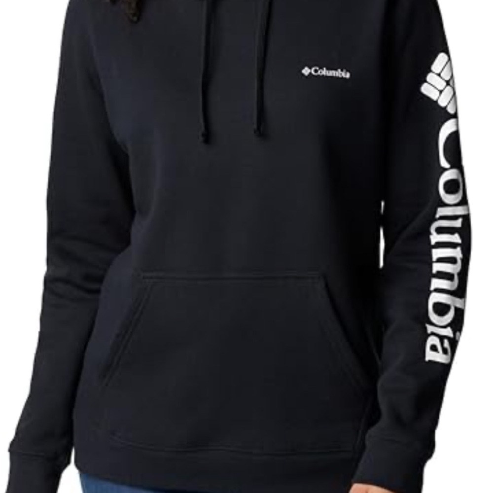 Columbia Women's Black Sweatshirt with Logo Sleeve